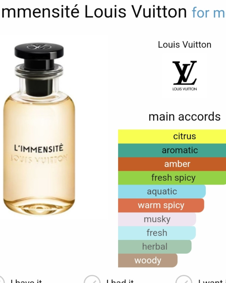 L' Immensite- Louis Vuitton | Scentric Scents. EVOKE ELEGANCE - COMMAND  ATTENTION -- Powered by Bumpa!